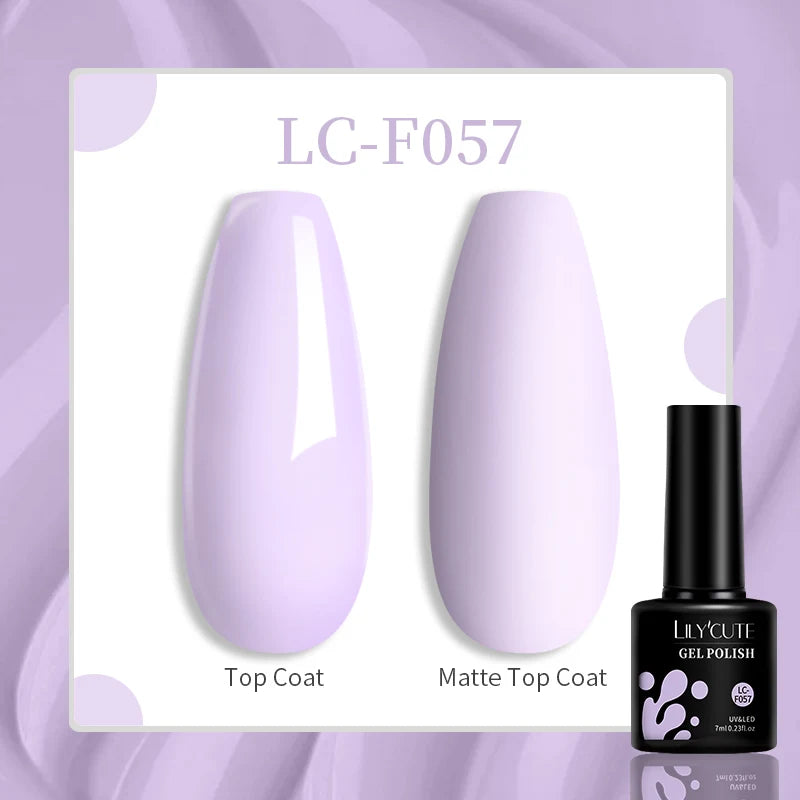 LILYCUTE 7ml Jelly Amber Dark Bloom Leopard Gel Polish - Semi-Permanent UV Nail Art