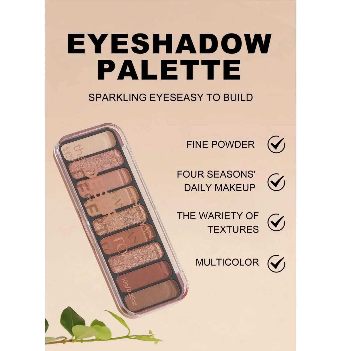 Desert Rose 9-Color Matte Mineral Eyeshadow Palette - High Pigment Natural Earthy Tones