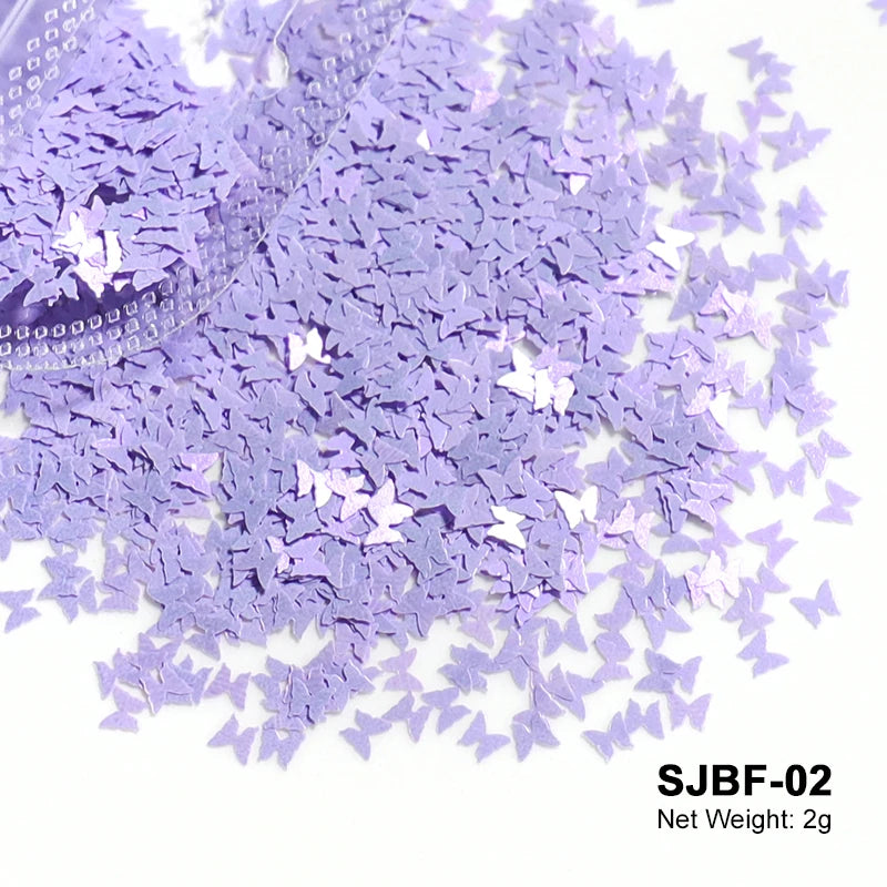 2g Holographic Nail Art Glitter Sequins - Laser Star Butterfly AB Paillette DIY Decorations