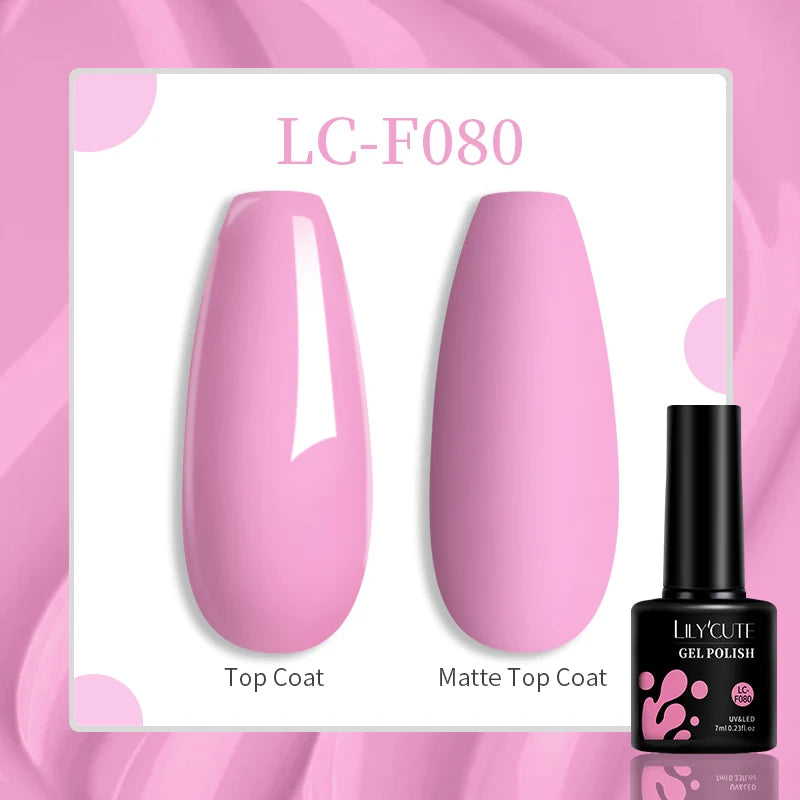 LILYCUTE 7ml Jelly Amber Dark Bloom Leopard Gel Polish - Semi-Permanent UV Nail Art