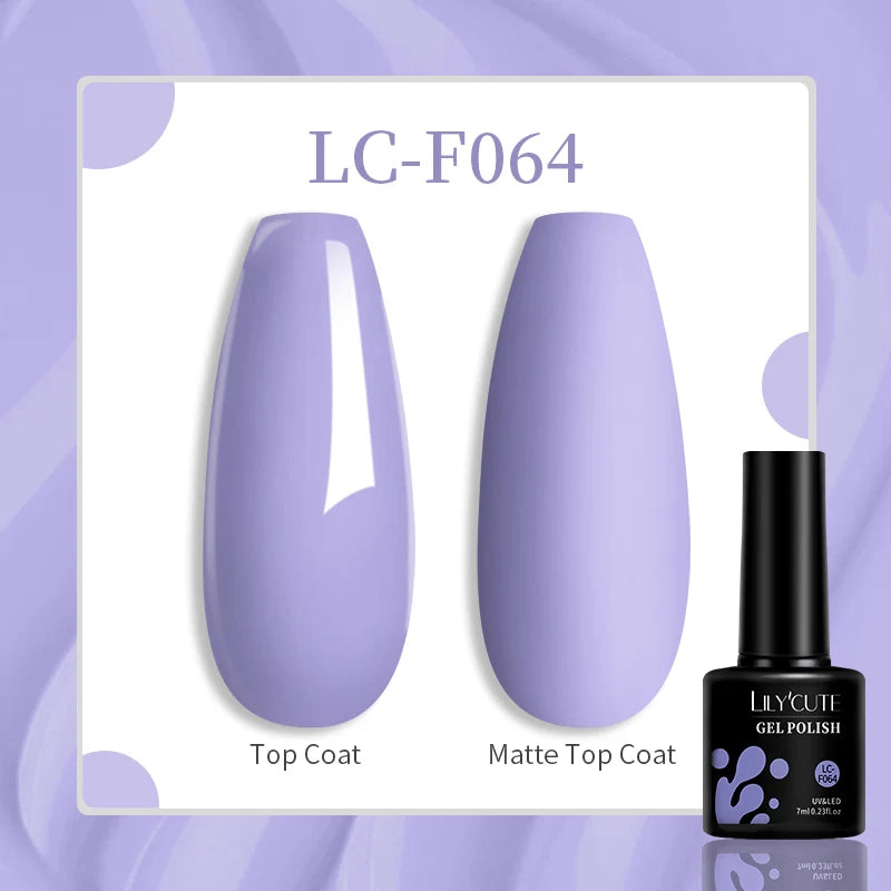 LILYCUTE 7ml Jelly Amber Dark Bloom Leopard Gel Polish - Semi-Permanent UV Nail Art
