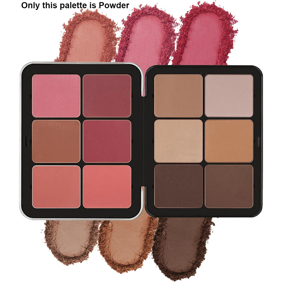 12-Color Blush & Contour Cream Palette - Concealer, Highlighter & Blemish Cover