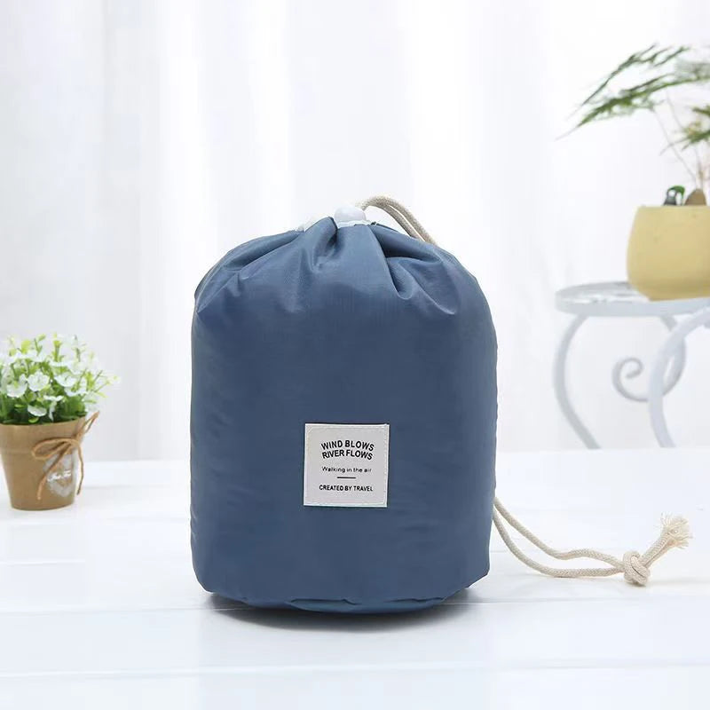 Fashion Round High-Capacity Waterproof Makeup Bag - Travel Organizer & Toiletry Kit Case