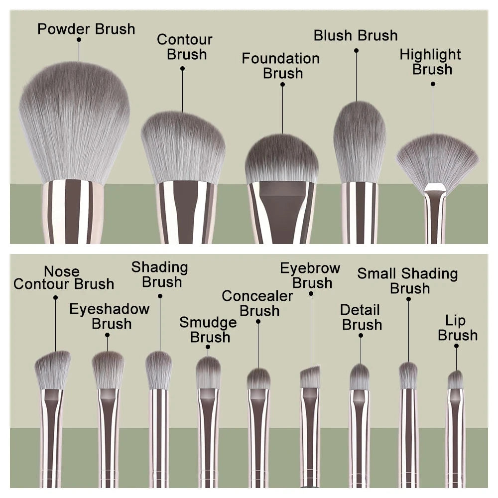 JTFIL EYELASHES Premium Soft Fluffy Makeup Brush Set - Foundation, Eyeshadow & Blending