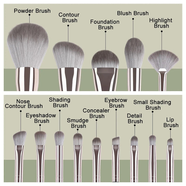 JTFIL EYELASHES Premium Soft Fluffy Makeup Brush Set - Foundation, Eyeshadow & Blending