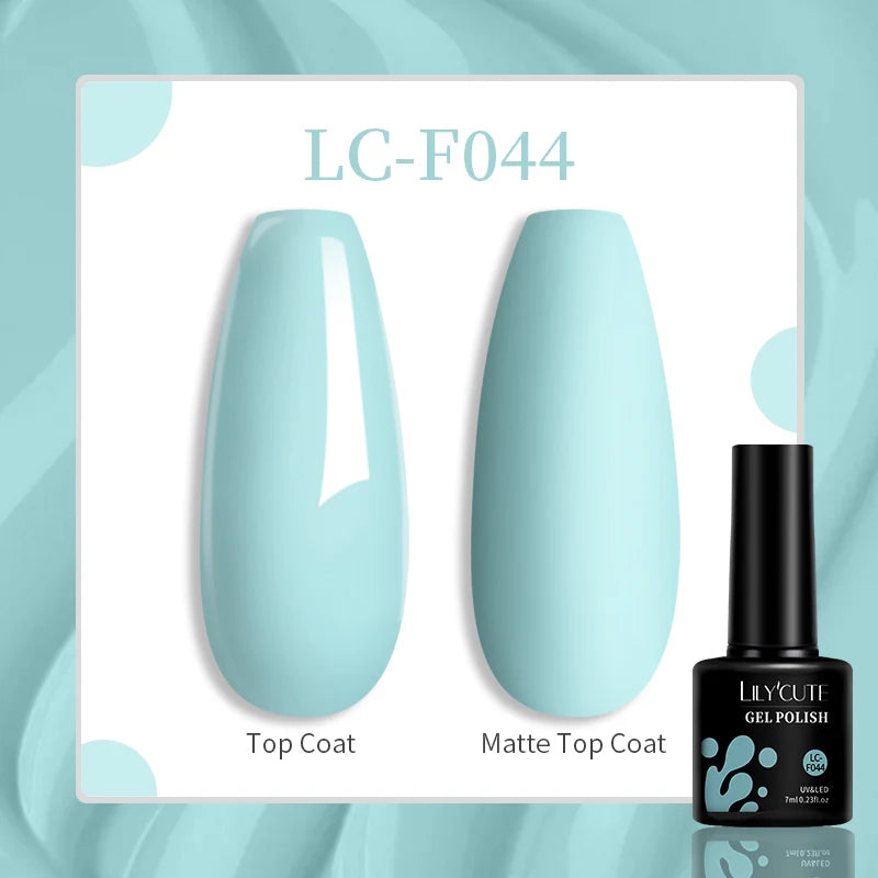 LILYCUTE 7ml Jelly Amber Dark Bloom Leopard Gel Polish - Semi-Permanent UV Nail Art