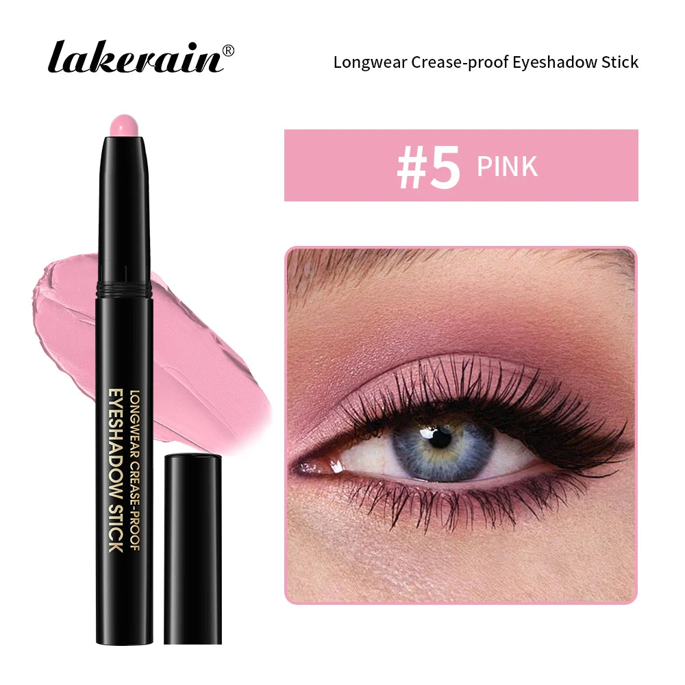 Lakerain 10-Color Matte Gradient Cream Eyeshadow Stick Set - Waterproof