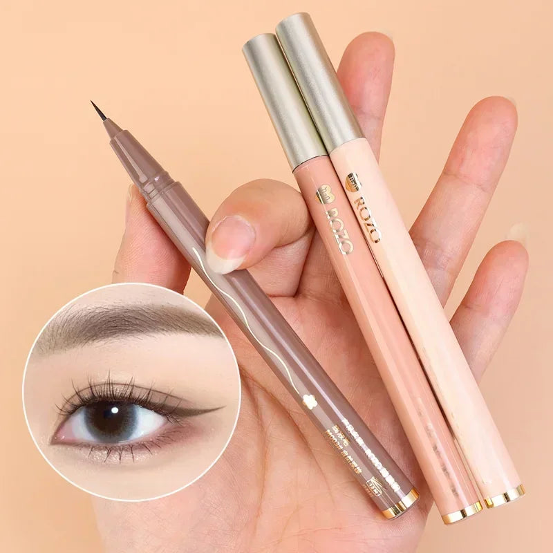 7-Color Glitter & Matte Eyeliner Pencil Set - Diamond, Champagne Gold & Lying Silkworm