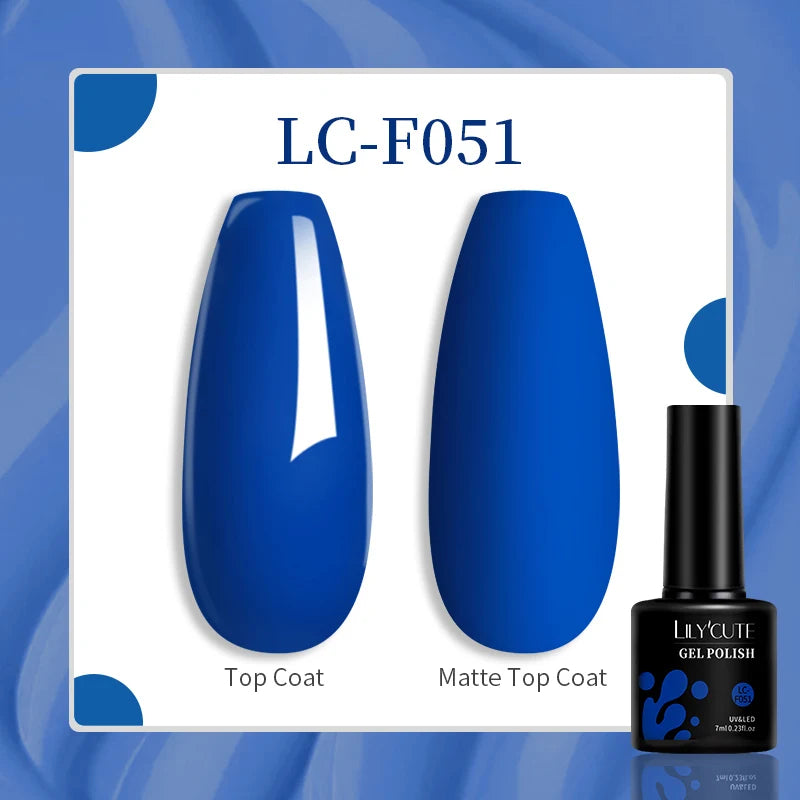 LILYCUTE 7ml Jelly Amber Dark Bloom Leopard Gel Polish - Semi-Permanent UV Nail Art