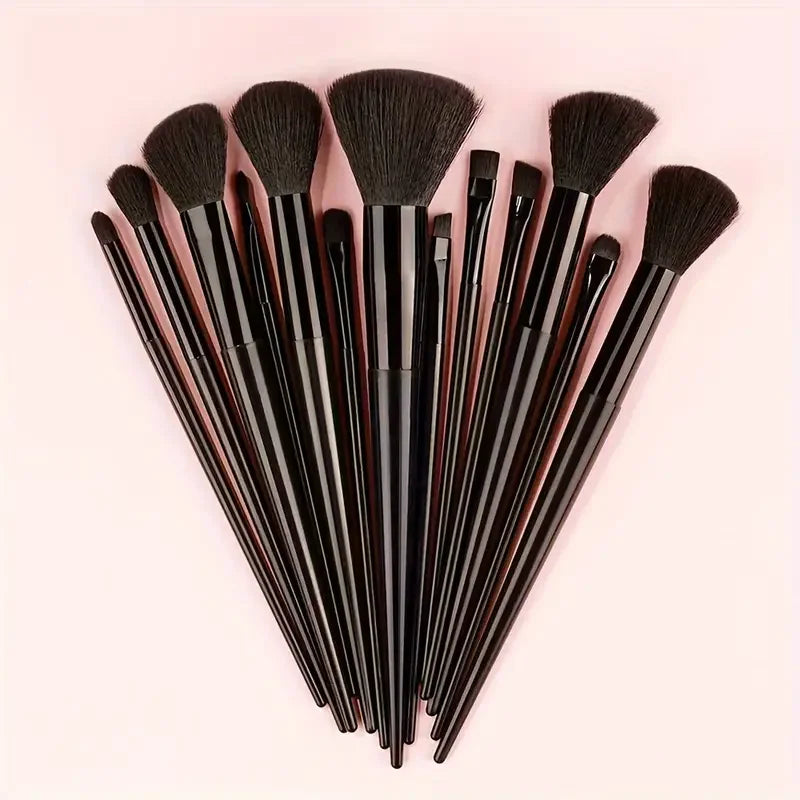 ZSRUNHUI 13-Piece Makeup Brush Set - Soft Fluffy Face & Eye Brushes for Foundation, Blush & Highlight