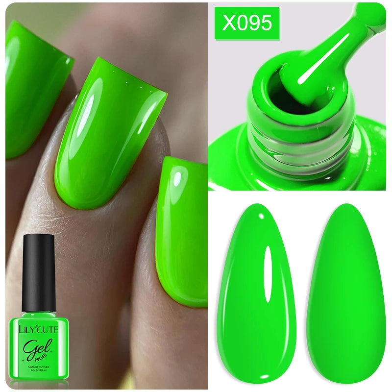 LILYCUTE 7ml Thermal Temperature-Changing Gel Nail Polish - Semi-Permanent UV Gel Art