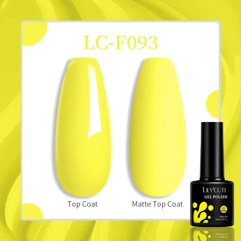 LILYCUTE 7ml Jelly Amber Dark Bloom Leopard Gel Polish - Semi-Permanent UV Nail Art