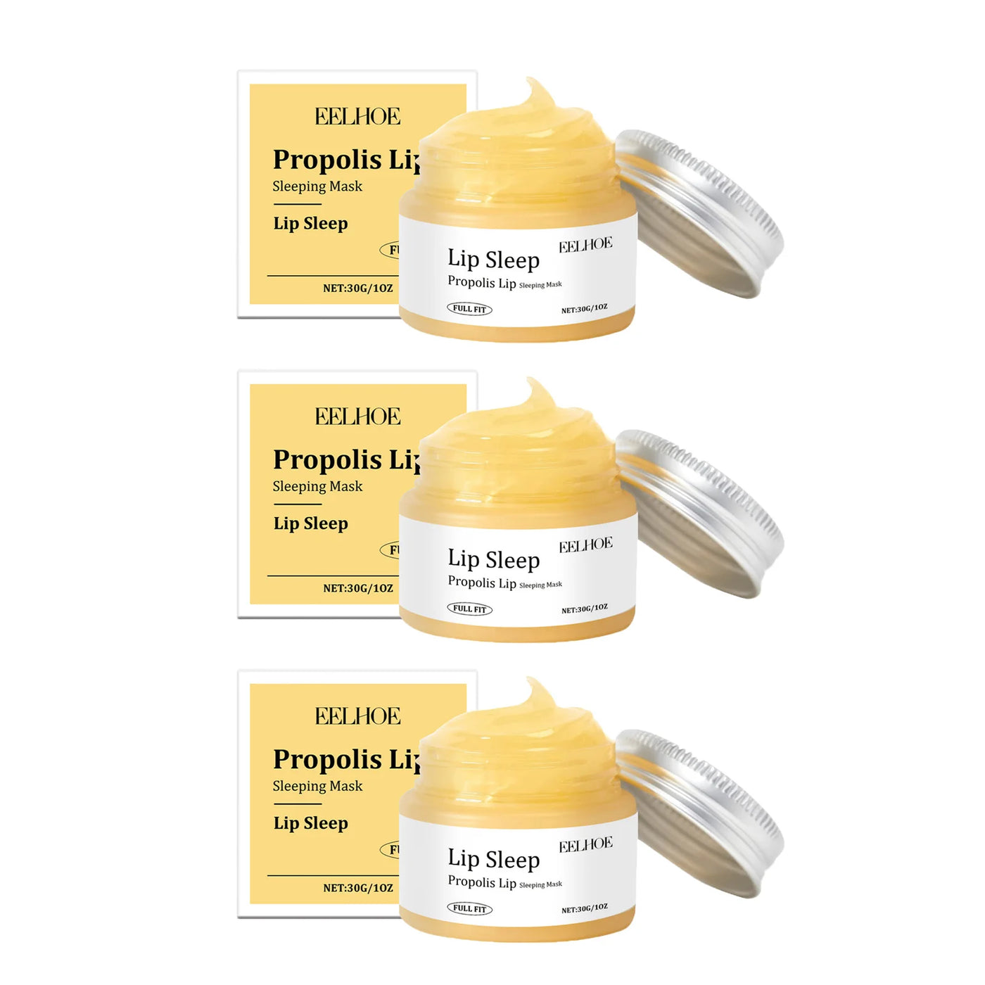Hoygi Propolis Lip Sleeping Mask - Exfoliating, Moisturizing & Overnight Line Repair