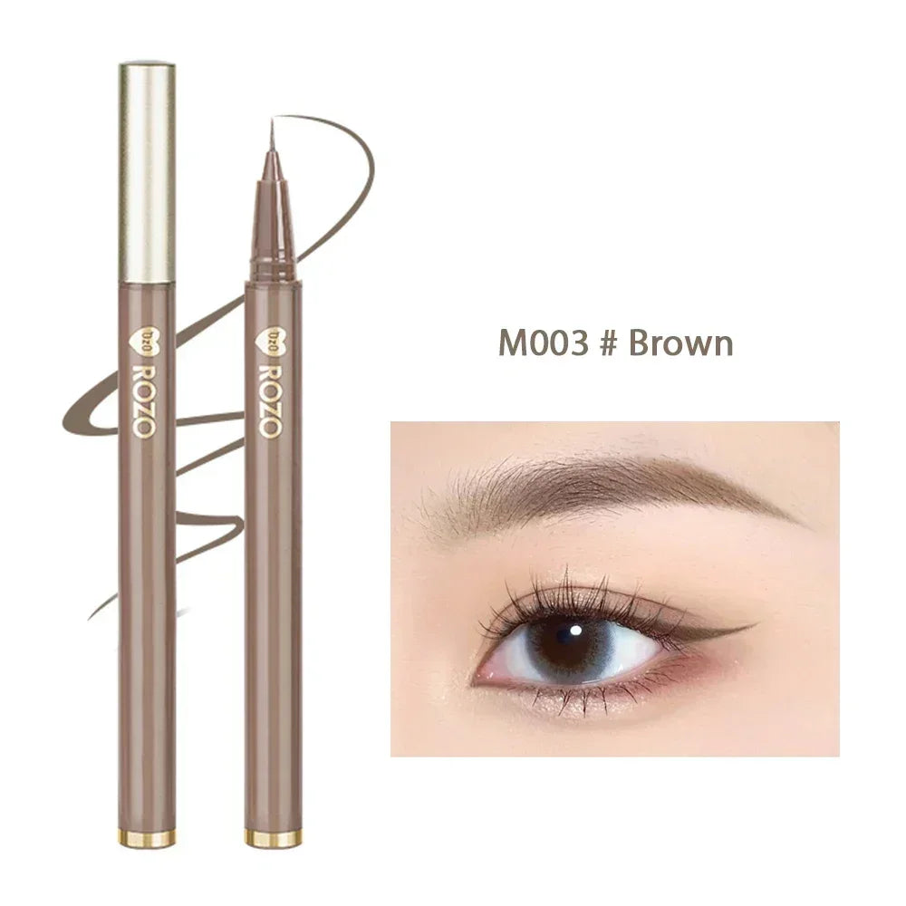 7-Color Glitter & Matte Eyeliner Pencil Set - Diamond, Champagne Gold & Lying Silkworm