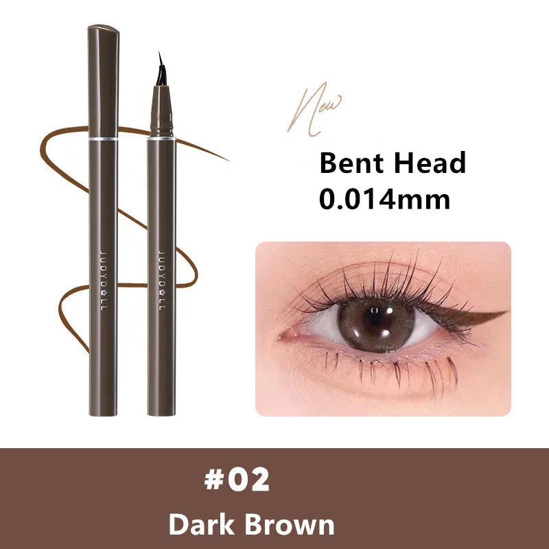 Judydoll Ultra-Fine Matte Liquid Eyeliner & Lying Silkworm Pen - Fast Dry Smooth Lasting