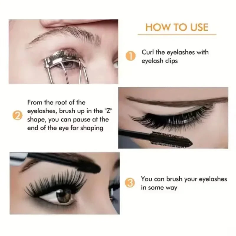4D Curling & Lengthening Mascara - Waterproof, Sweat-Proof, Certified Gentle Formula