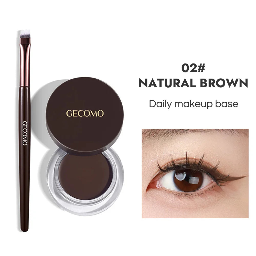GECOMO Long-Wear Matte Eyeliner Gel Cream - Quick-Drying Waterproof Formula