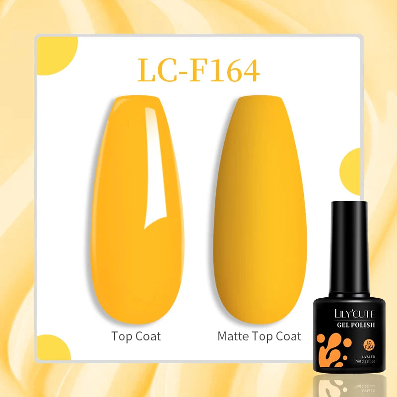 LILYCUTE 7ml Jelly Amber Dark Bloom Leopard Gel Polish - Semi-Permanent UV Nail Art