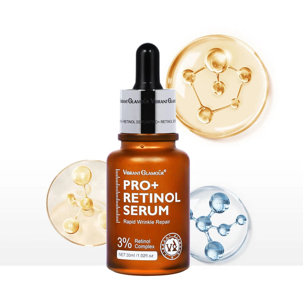 VIBRANT GLAMOUR 3% Retinol Pro Complex Face Serum 30ml - Anti-Ageing Facial Skin Care