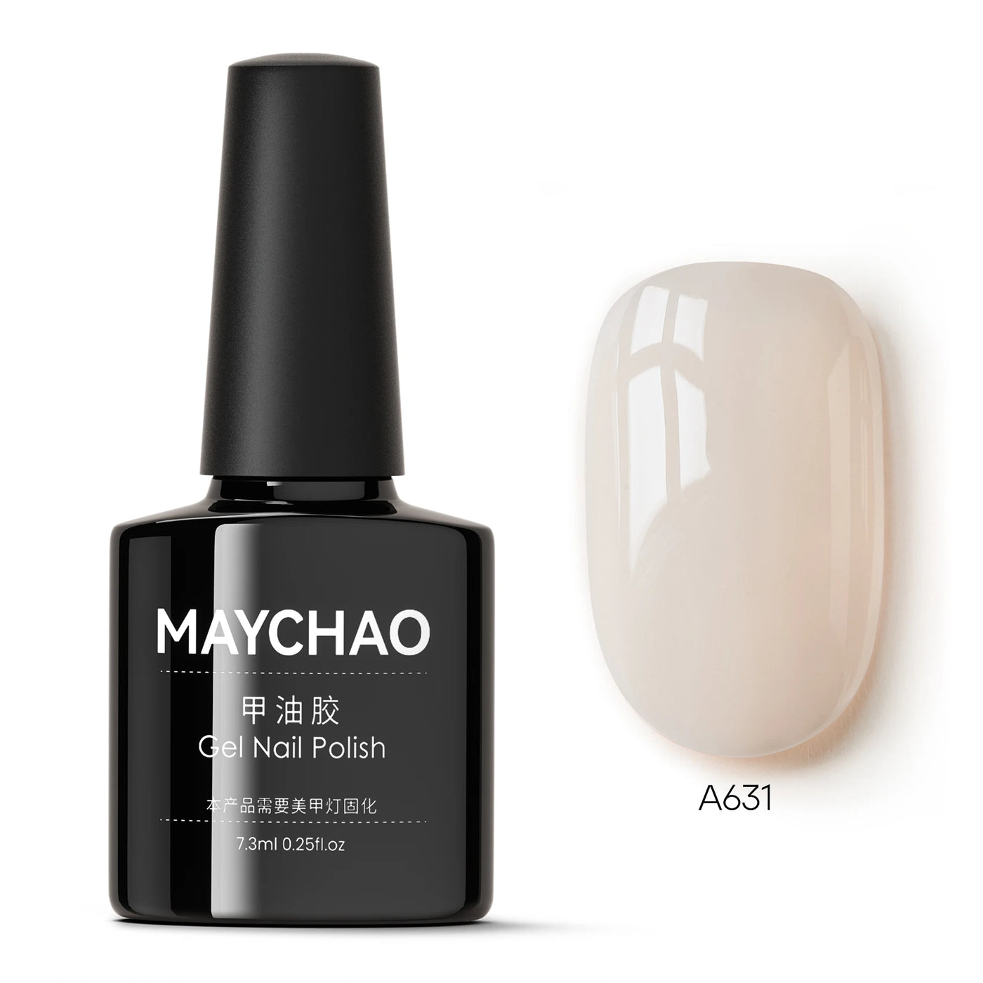 MAYCHAO 7.3ml Transparent Jelly Nude Gel Nail Polish - CPNP Certified UV/LED Soak-Off
