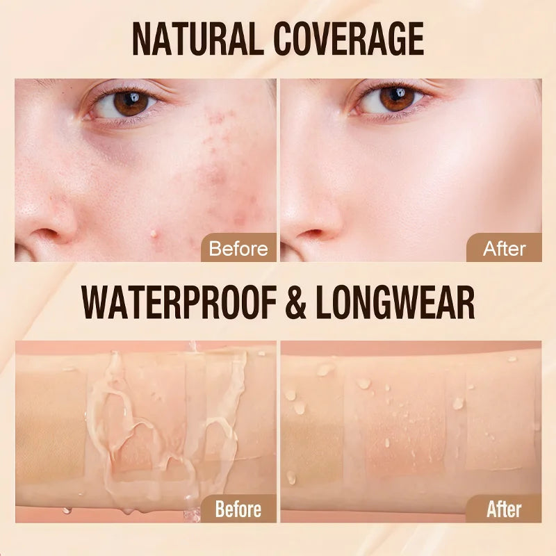 NOVO Hyaluronic Acid & Vitamin E Liquid Foundation - Glow, Matte & Dark Spot Reduction