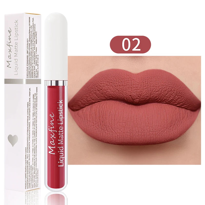 Matte Liquid Velvet Lip Glaze - Waterproof Sexy Long-Lasting Moisturizing Lipstick