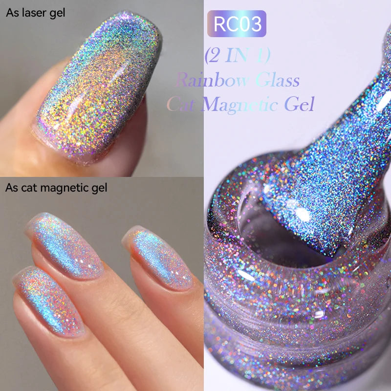 LILYCUTE 9D Cat Eye Magnetic Gel Polish 7ml - Iridescent UV/LED Soak-Off Nail Art