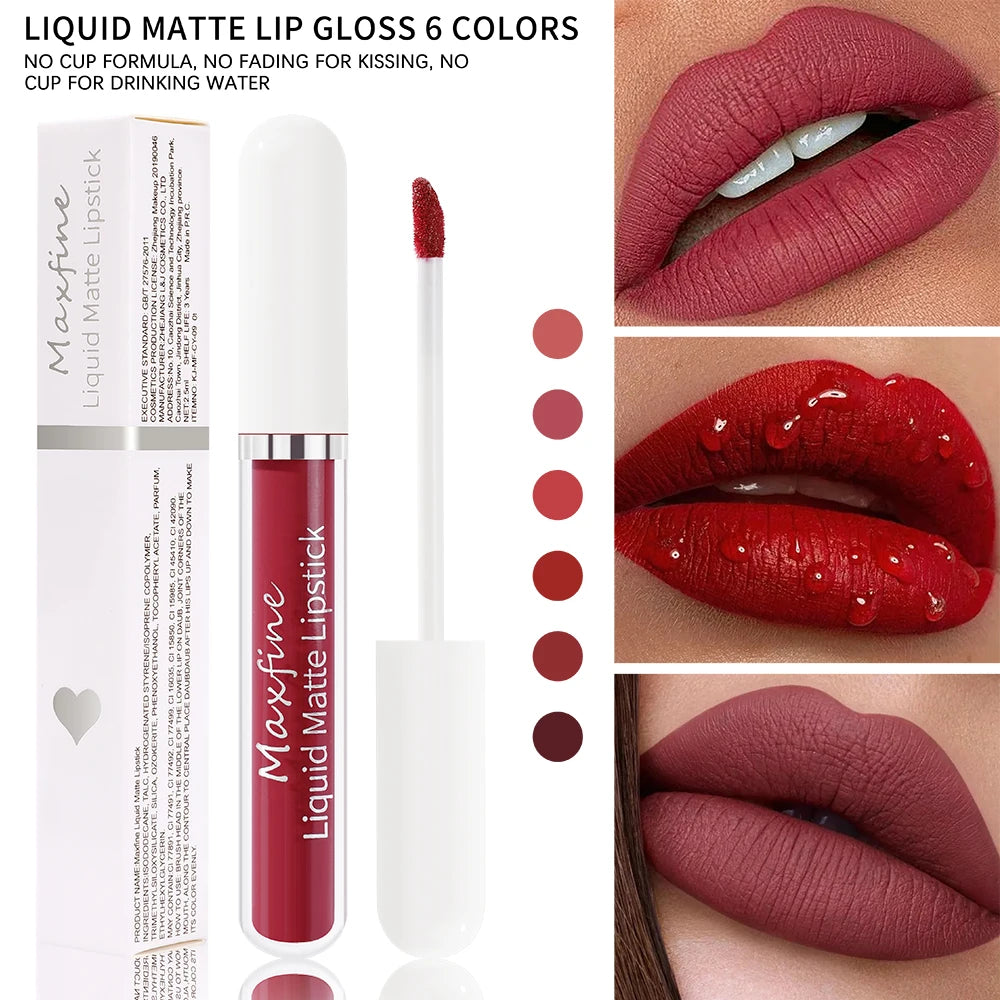 Matte Liquid Velvet Lip Glaze - Waterproof Sexy Long-Lasting Moisturizing Lipstick