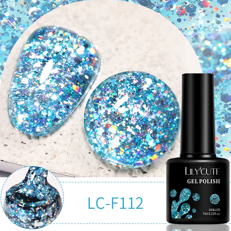 LILYCUTE 9D Cat Eye Magnetic Gel Polish 7ml - Iridescent UV/LED Soak-Off Nail Art