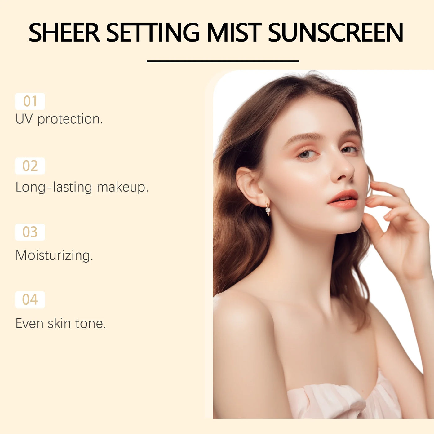 SPF 50+ Makeup Setting Spray - Oil Control, Waterproof & Sun Protection Face Mist
