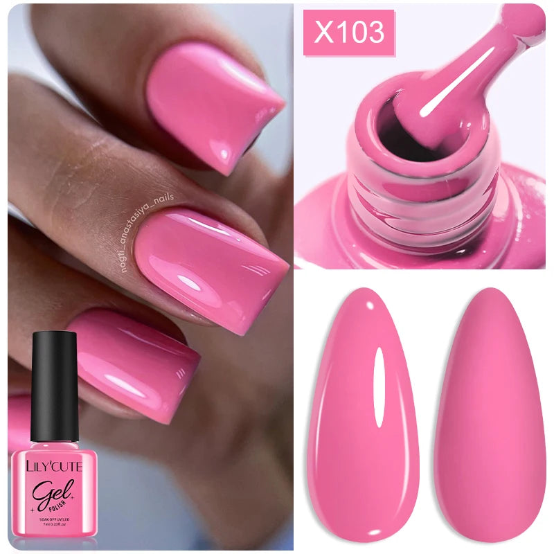 LILYCUTE 7ml Thermal Temperature-Changing Gel Nail Polish - Semi-Permanent UV Gel Art