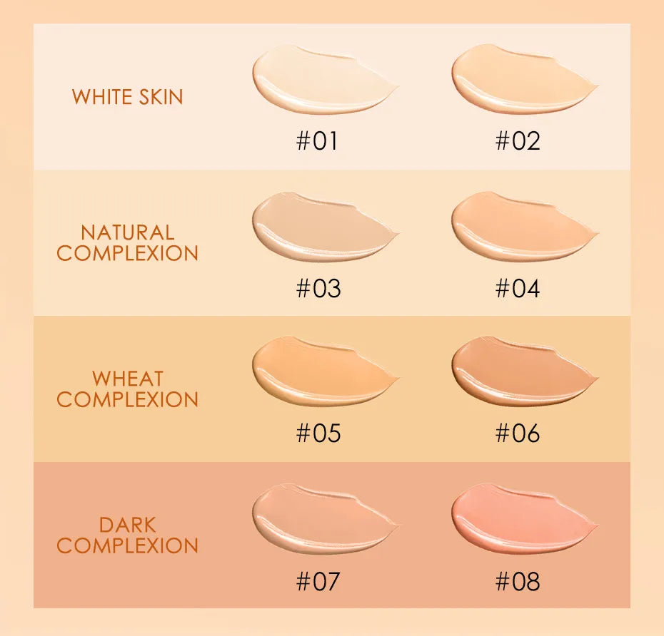FOCALLURE Full Coverage Liquid Foundation Cream - Oil-Control Moisturizing Base