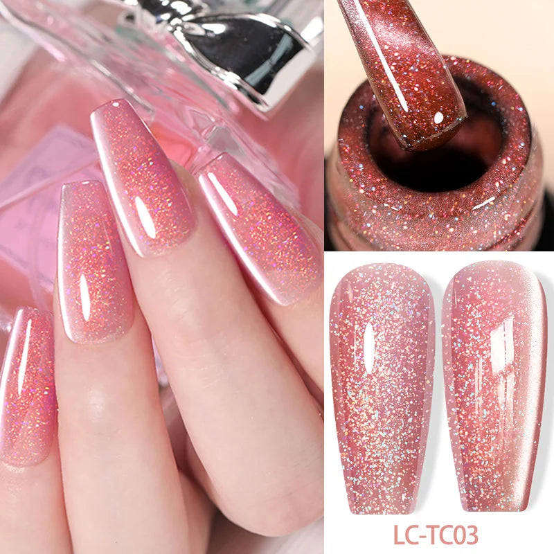 LILYCUTE 9D Cat Eye Magnetic Gel Polish 7ml - Iridescent UV/LED Soak-Off Nail Art