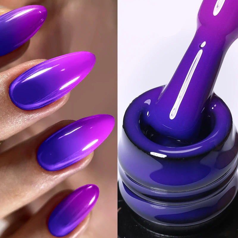 LILYCUTE 7ml Thermal Temperature-Changing Gel Nail Polish - Semi-Permanent UV Gel Art