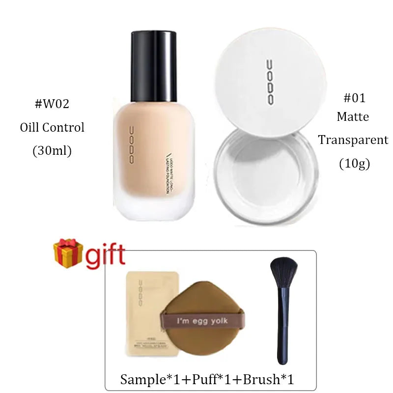 UODO 30ml Long-Lasting BB Cream Foundation - Pore-Minimizing, Waterproof for Dry to Oily Skin