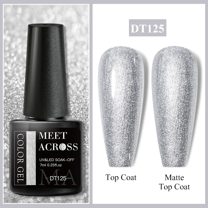 MEET ACROSS 7ml Wine Red Gel Polish - Long-Lasting French Style Nail Art Varnish