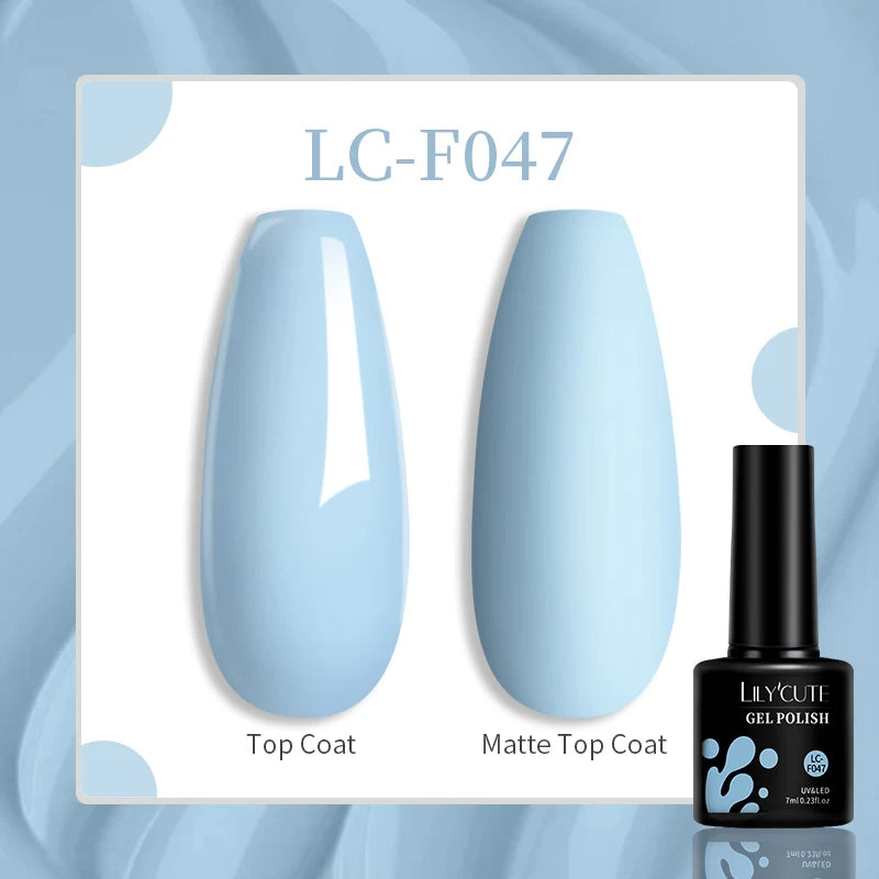 LILYCUTE 7ml Jelly Amber Dark Bloom Leopard Gel Polish - Semi-Permanent UV Nail Art