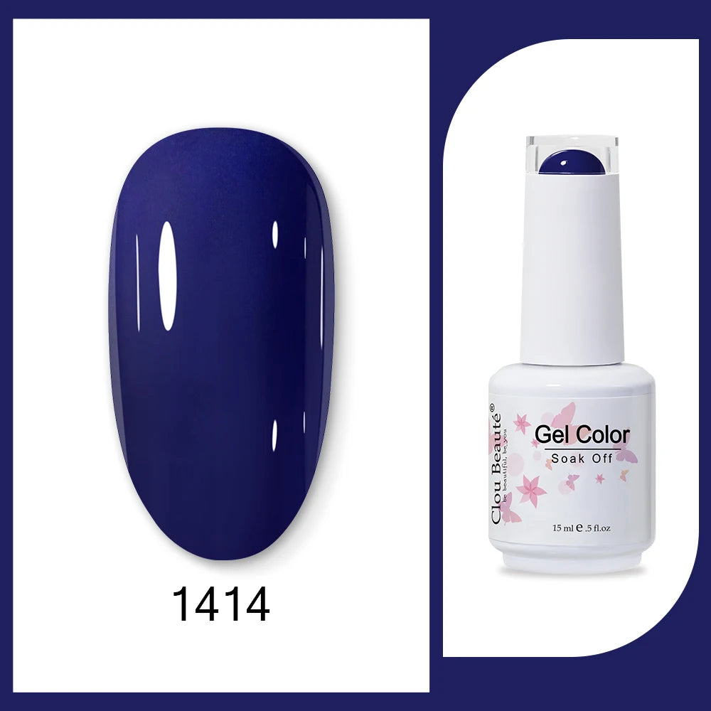 Clou Beaute 15ml HEMA & TPO Free Gel Polish - Army Green Organic Semi-Permanent Nail Art