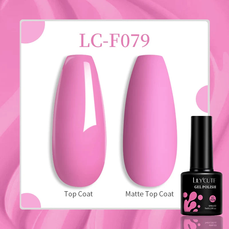 LILYCUTE 7ml Jelly Amber Dark Bloom Leopard Gel Polish - Semi-Permanent UV Nail Art