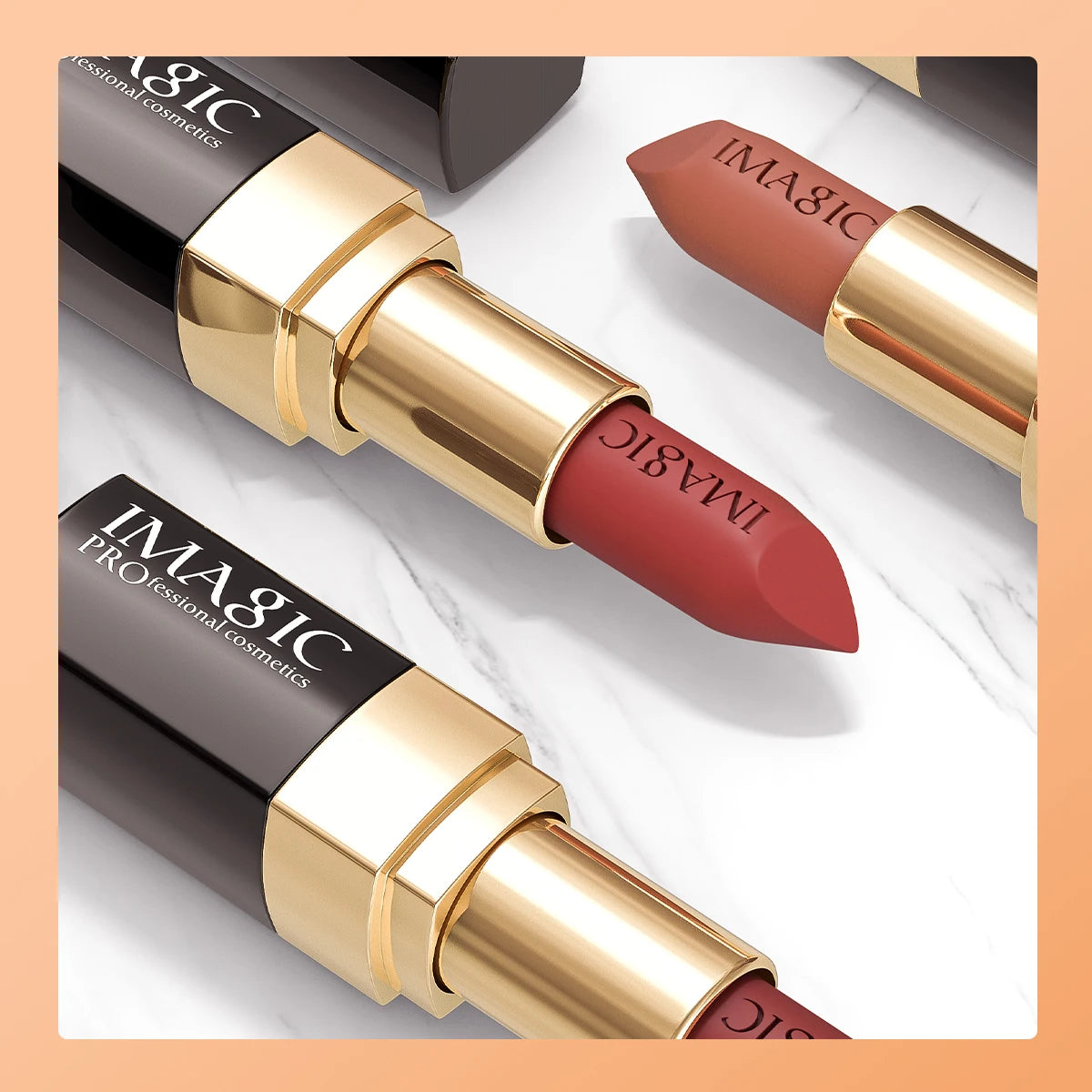 IMAGIC 12-Color Matte Velvet Lipstick Set - Waterproof Nude & Bold Shades