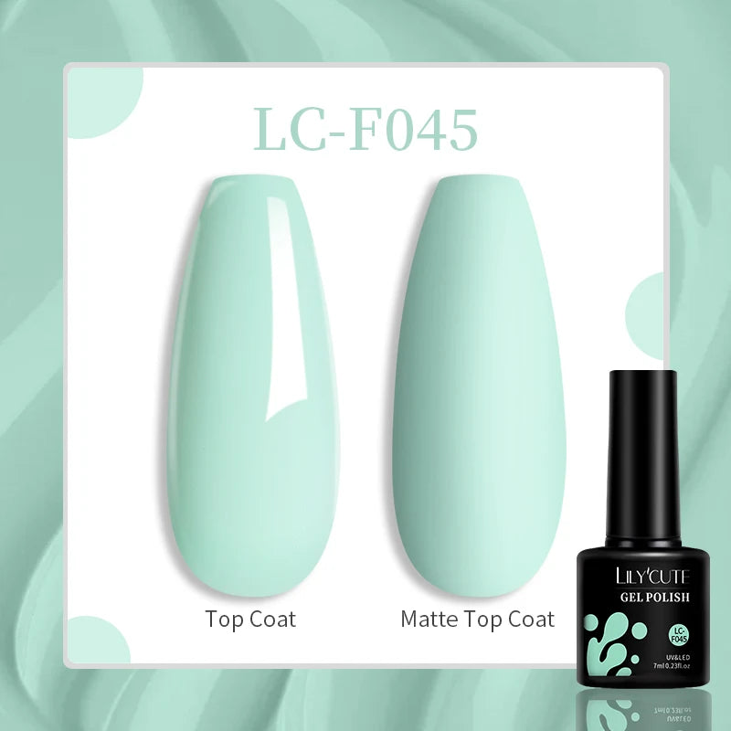 LILYCUTE 7ml Jelly Amber Dark Bloom Leopard Gel Polish - Semi-Permanent UV Nail Art