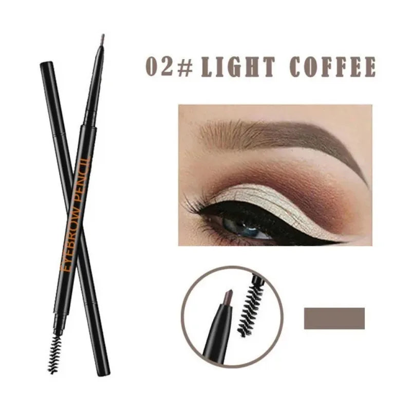 1.5mm Ultra-Fine Double-Head Eyebrow Pencil - Auto-Rotation Waterproof Natural