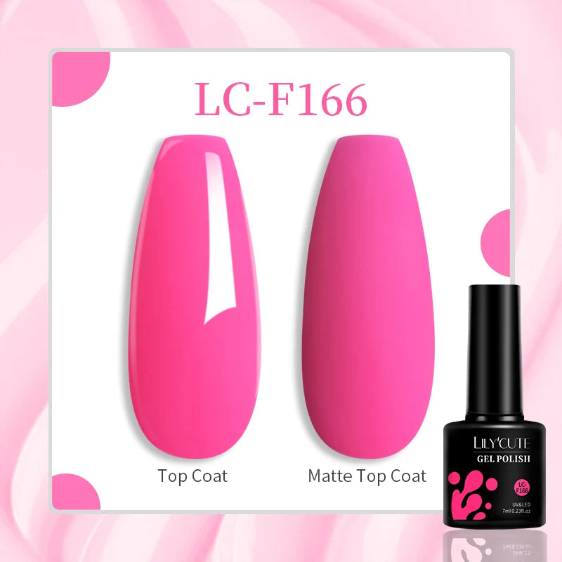 LILYCUTE 7ml Jelly Amber Dark Bloom Leopard Gel Polish - Semi-Permanent UV Nail Art
