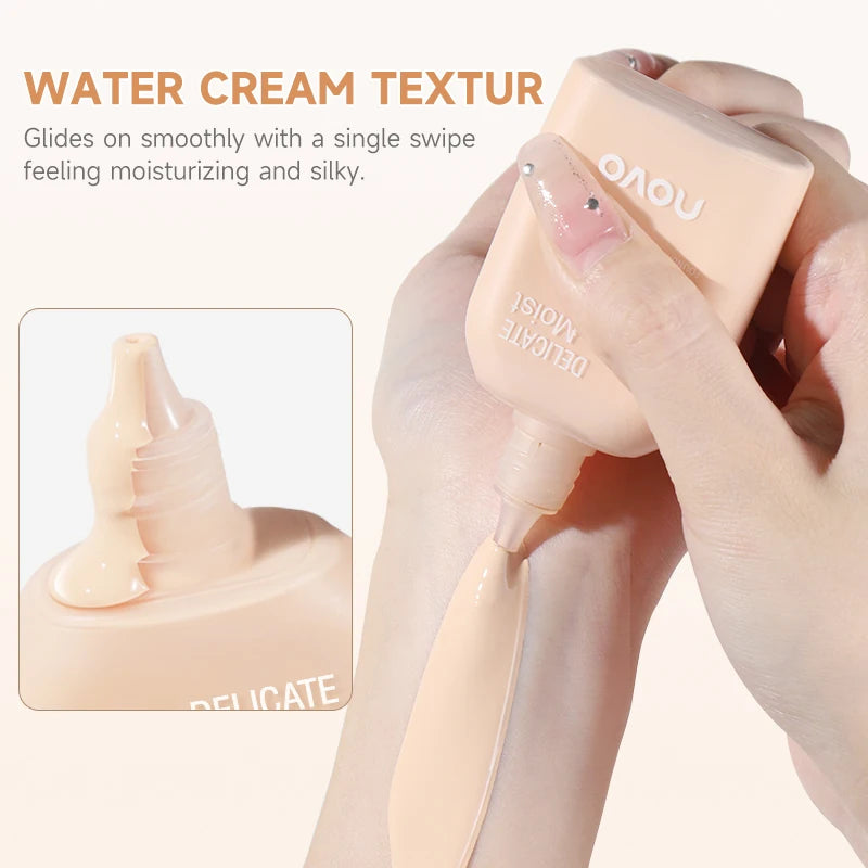 NOVO Smooth Liquid Foundation BB/CC Cream - Oil-Control, Waterproof & Even Skin Tone