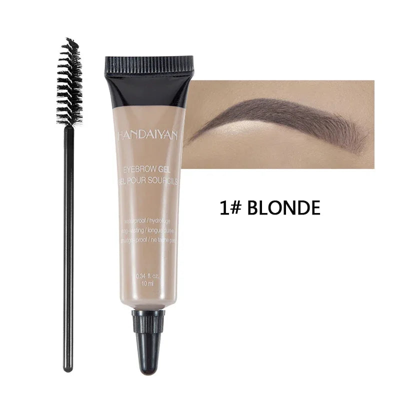 Handaiyan 10ml Tinted Eyebrow Cream Gel - Waterproof Natural, 6 Colors