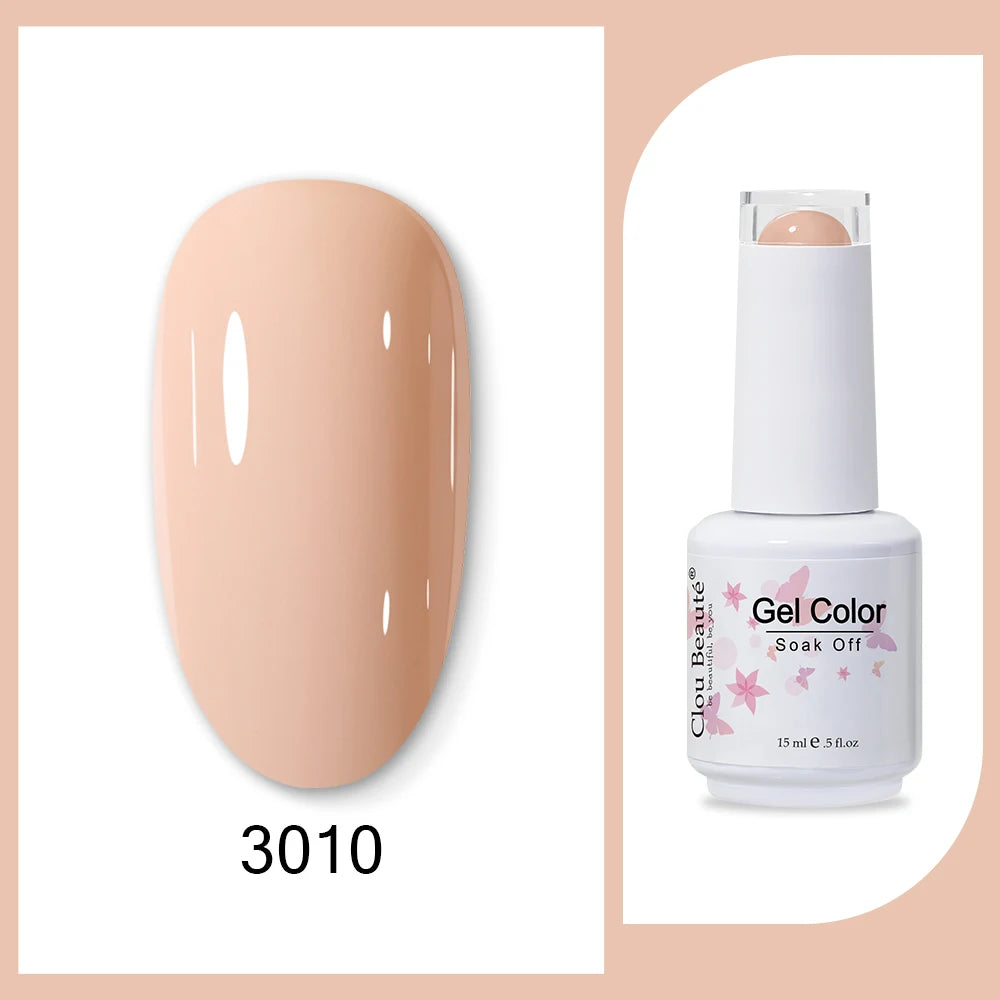 Clou Beaute 15ml HEMA & TPO Free Gel Polish - Army Green Organic Semi-Permanent Nail Art
