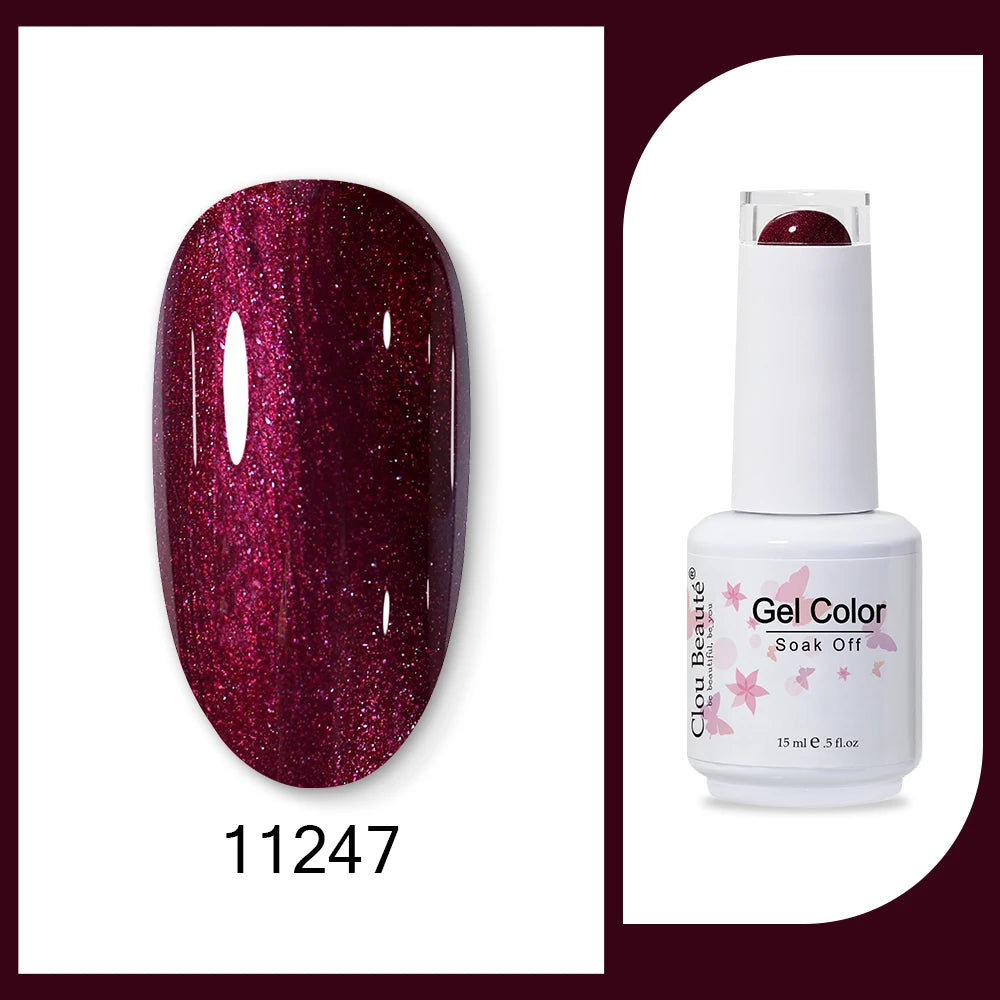 Clou Beaute 15ml HEMA & TPO Free Gel Polish - Army Green Organic Semi-Permanent Nail Art
