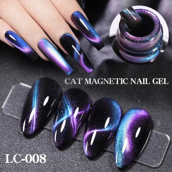 LILYCUTE 9D Cat Eye Magnetic Gel Polish 7ml - Iridescent UV/LED Soak-Off Nail Art
