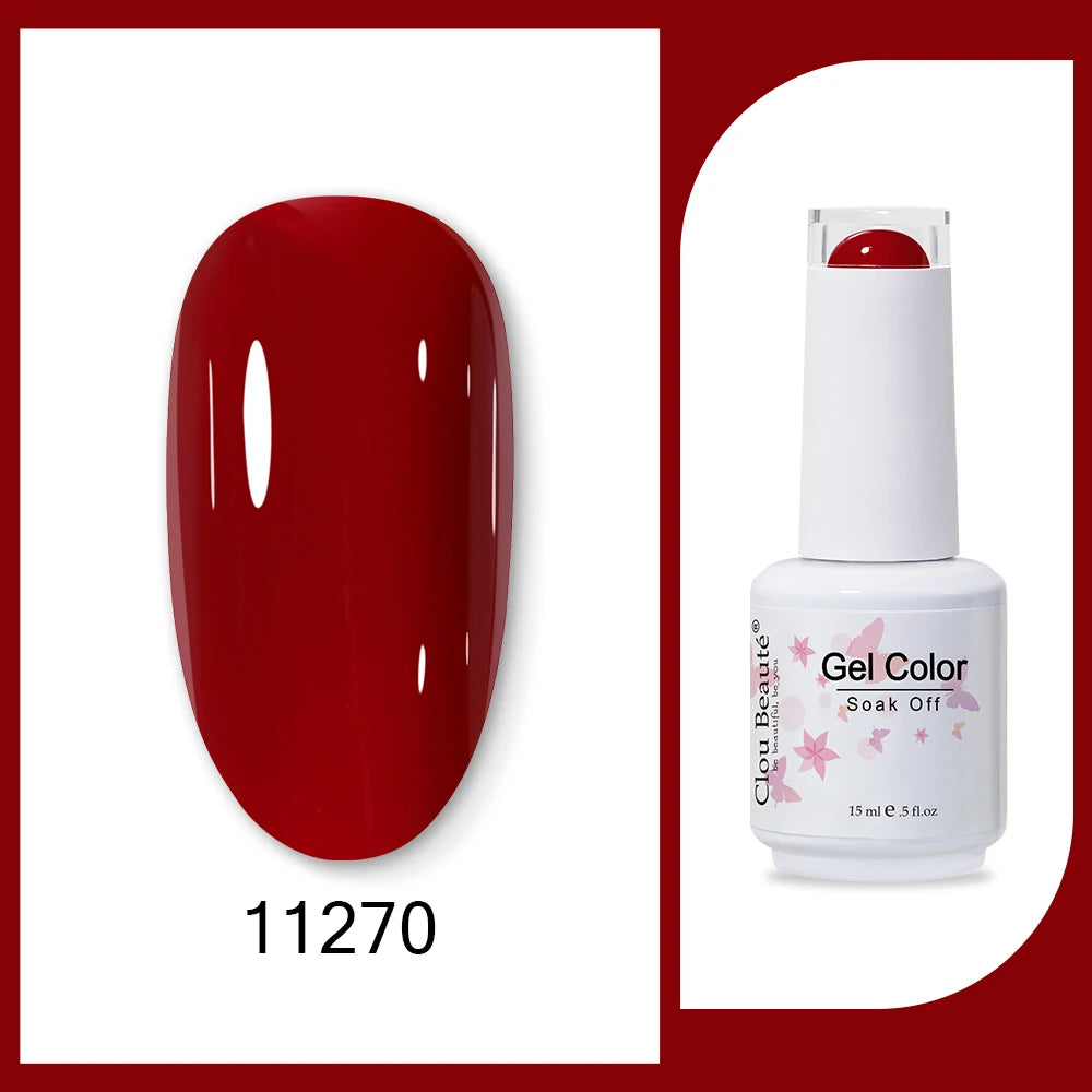 Clou Beaute 15ml HEMA & TPO Free Gel Polish - Army Green Organic Semi-Permanent Nail Art