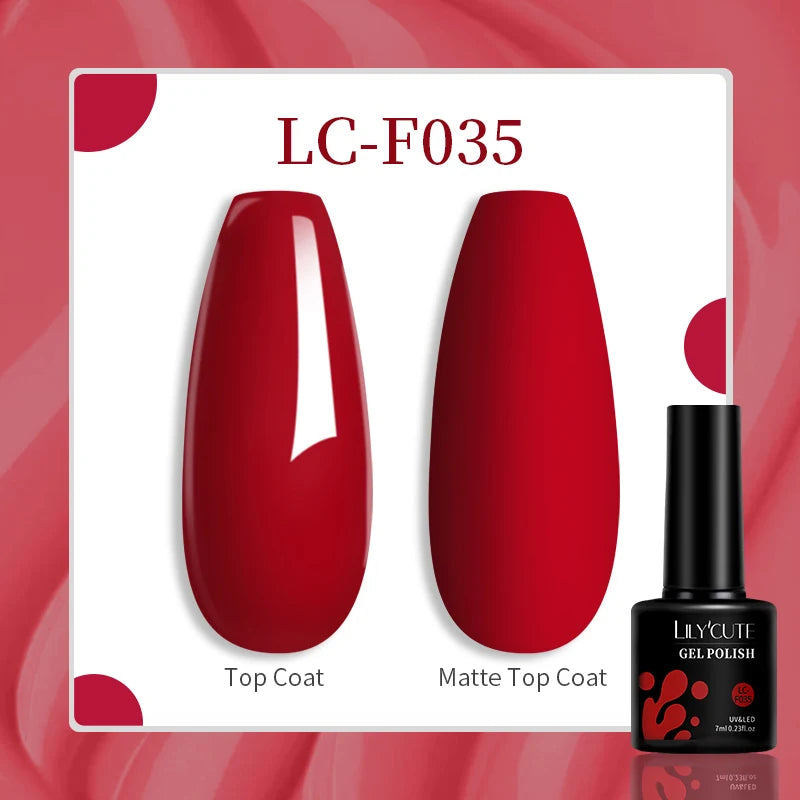 LILYCUTE 7ml Jelly Amber Dark Bloom Leopard Gel Polish - Semi-Permanent UV Nail Art